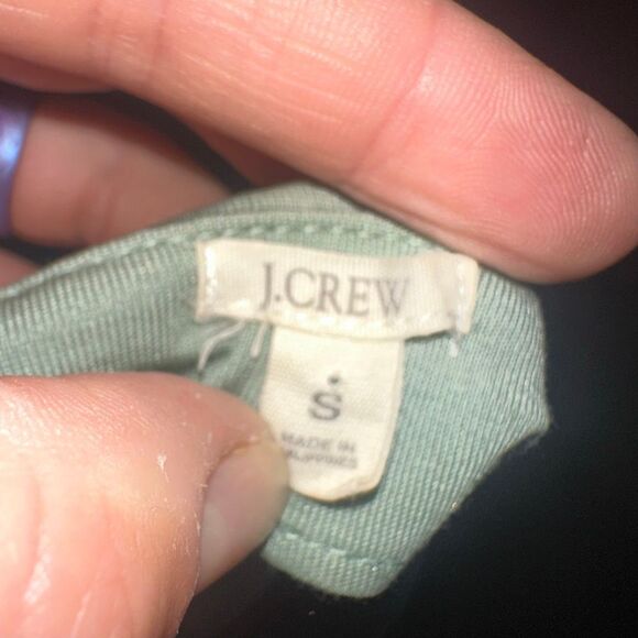 J Crew S sage green silk elevated basic preppy mini dress - Picture 3 of 4